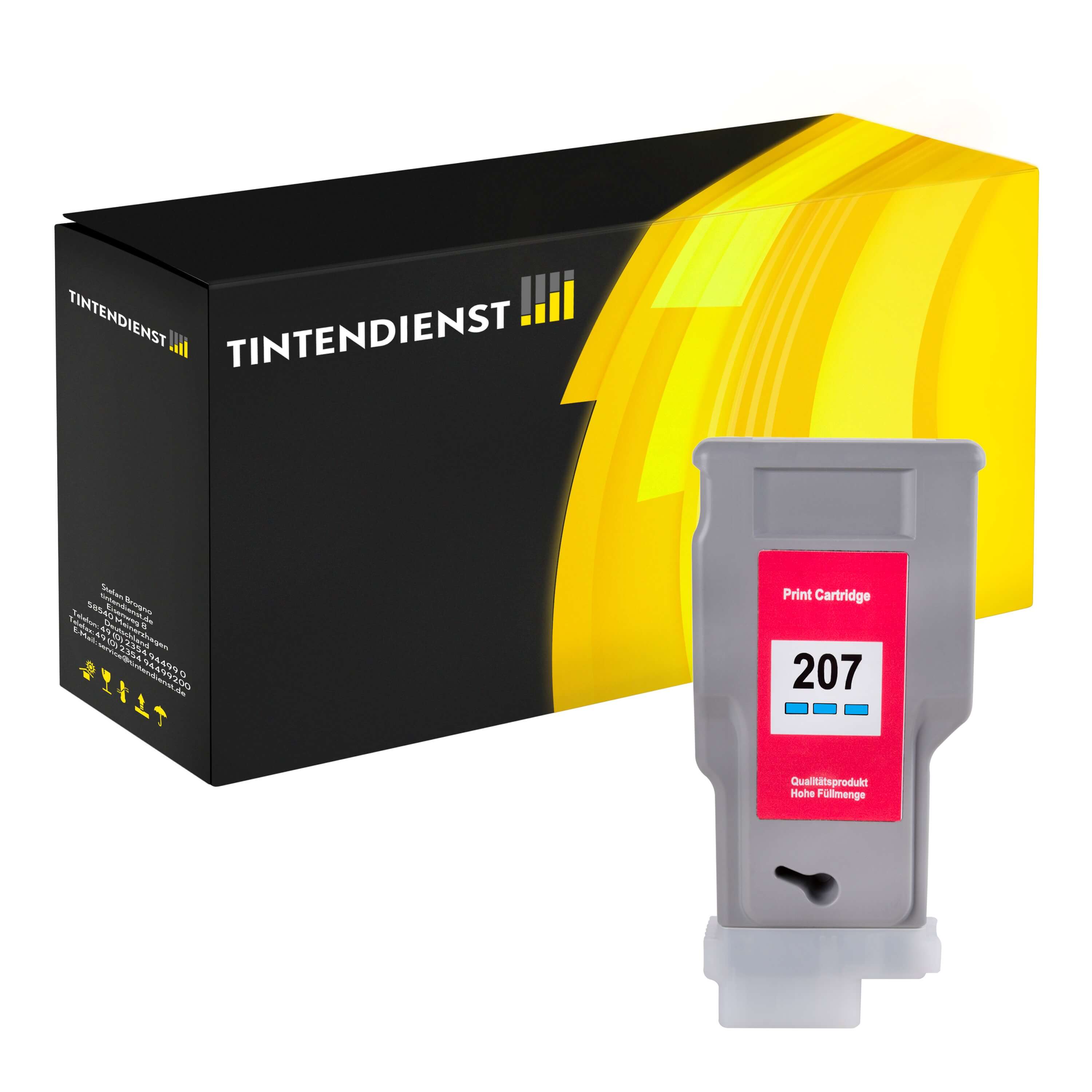 Druckerpatrone kompatibel für Canon imagePROGRAF IPF 780 M 40 (8790B001 / PFI-207C) Cyan