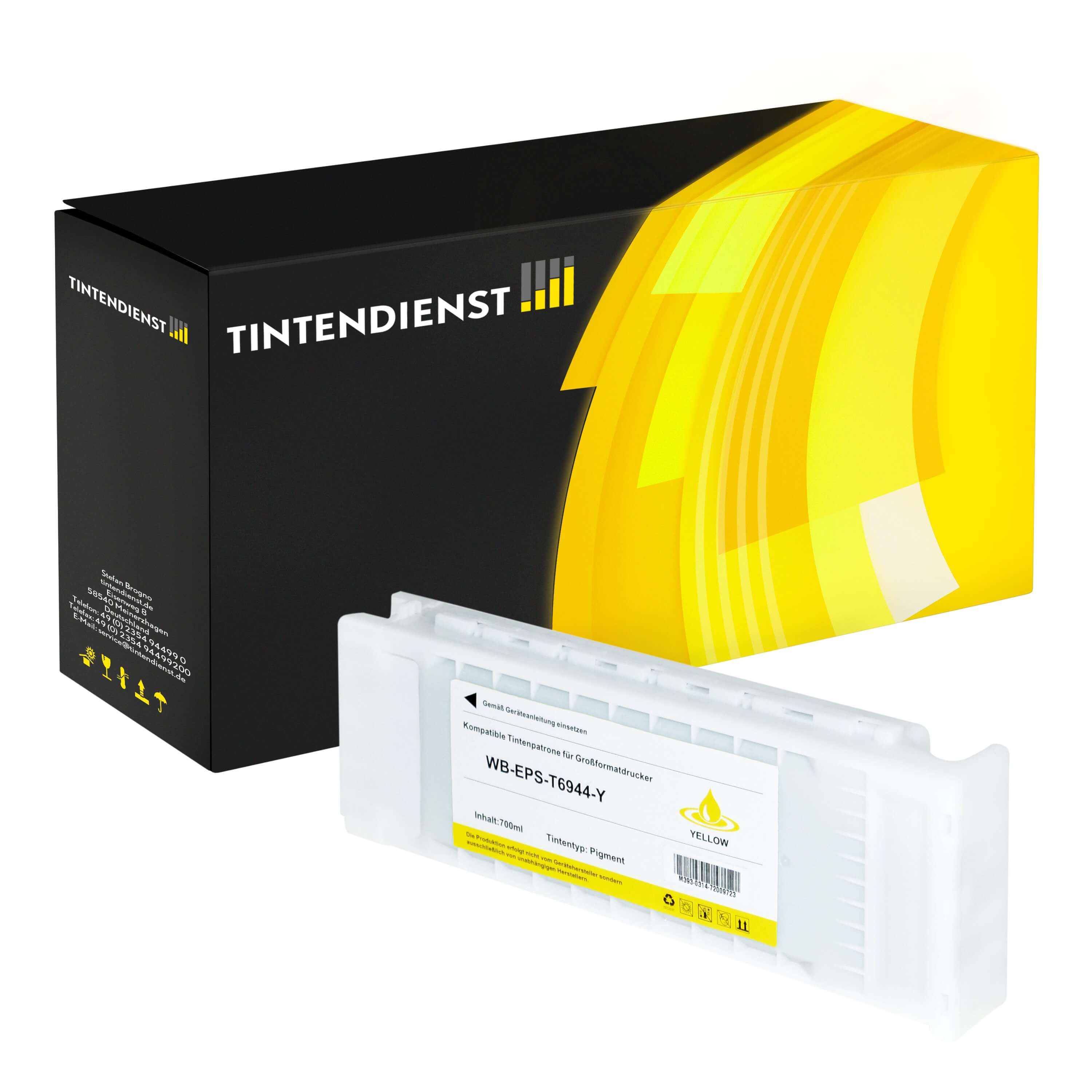 Druckerpatrone kompatibel für Epson SureColor SC-T 5200 MFP HDD (C13T694400 / T6944) Gelb