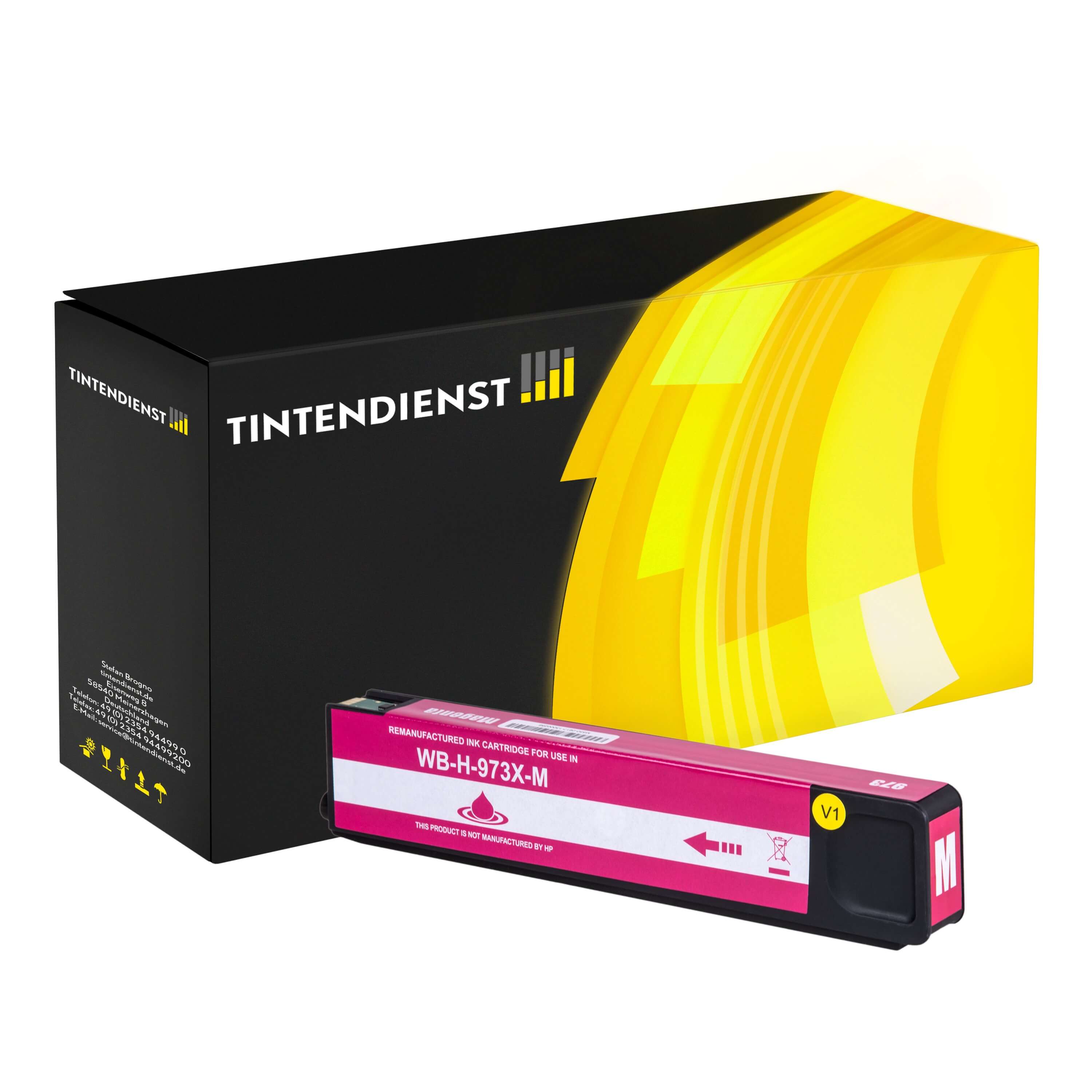 Druckerpatrone kompatibel für HP PageWide Pro 450 Series (F6T82AE / 973X) Magenta